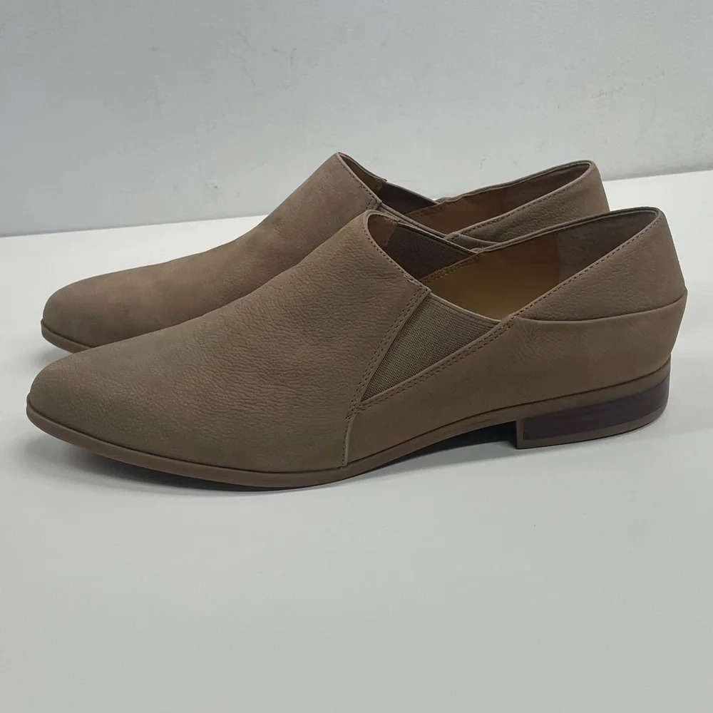 Franco Sarto Kyla Slip On Brown Leather Booties Size 11